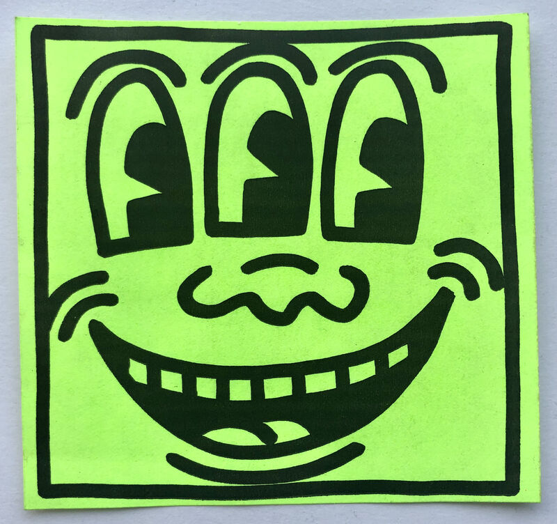 Keith Haring, ‘3 Eyed Smile Sticker’, 82-84, Ephemera or Merchandise, Lithographic sticker, Gallery 52