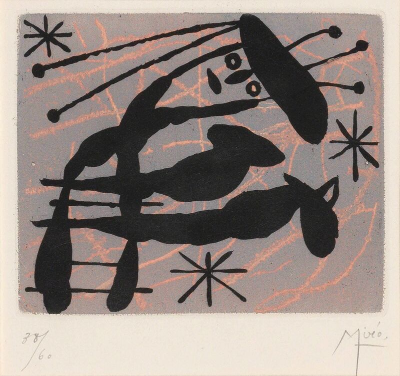Joan Miró, ‘LA BAGUE D'AURORE (DUPIN 140)’, 1957, Print, Color aquatint, Doyle