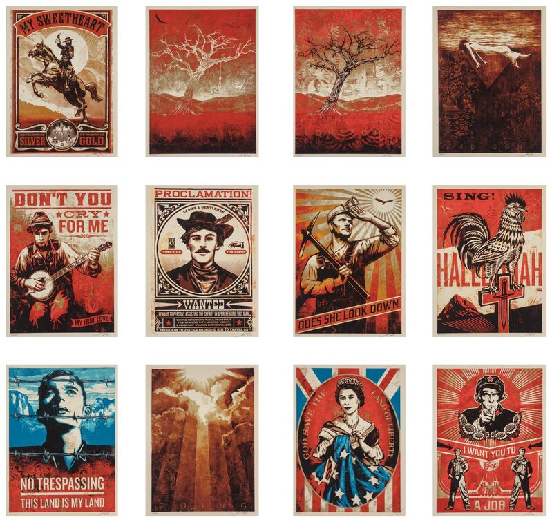 Shepard Fairey, ‘Americana Box Set’, 2012, Print, Serigraphs in colors on cream speckletone paper, Heritage Auctions