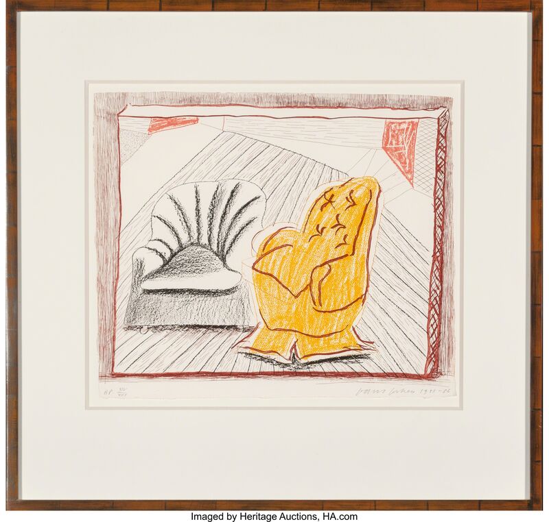 David Hockney, ‘A Picture of Two Chairs, from Moving Focus’, 1985-86, Print, Lithograph and etching in colors on paper, Heritage Auctions