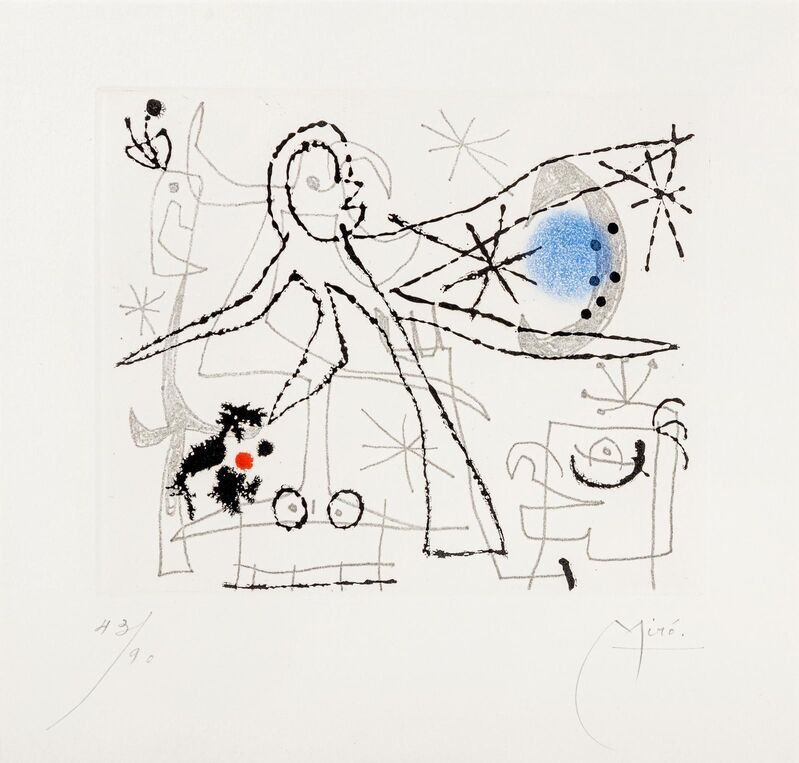 Joan Miró, ‘L'oiseau dresse (Standing Bird)’, 1960, Print, Color lithograph, Hindman