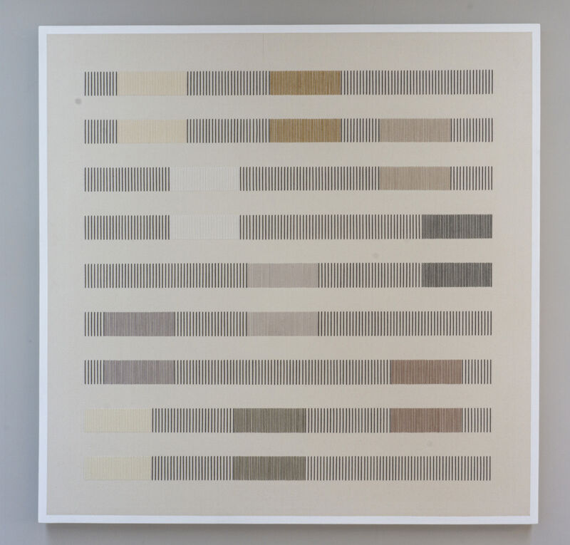 Andreas Diaz Andersson, ‘Systematic Arrangement 031’, 2021, Painting, Cotton canvas, cotton yarn string, acrylic and marble powder on canvas, Cadogan Contemporary