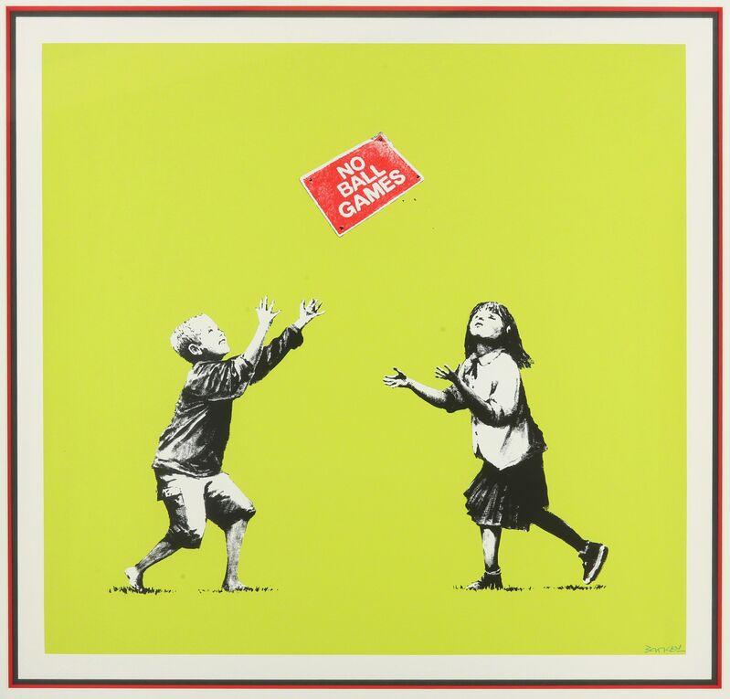 Banksy, ‘No Ball Games (Green)’, 2009, Print, Screenprint in colours, Chiswick Auctions