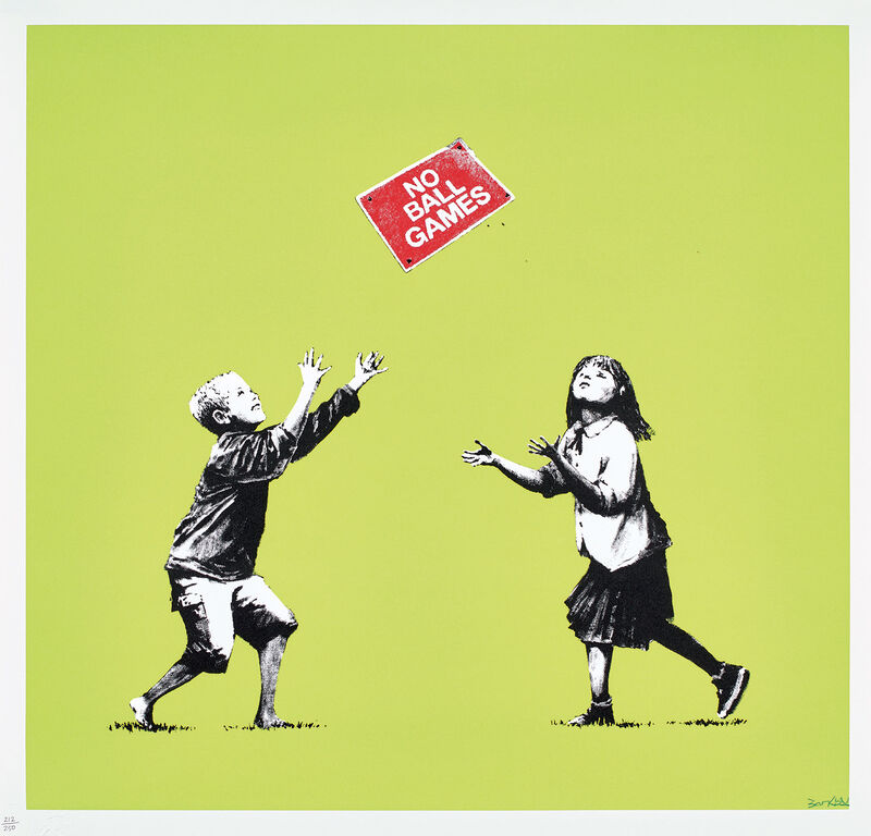 Banksy, ‘No Ball Games (Green)’, 2009, Print, Screenprint in colors, on wove paper, with full margins., Phillips