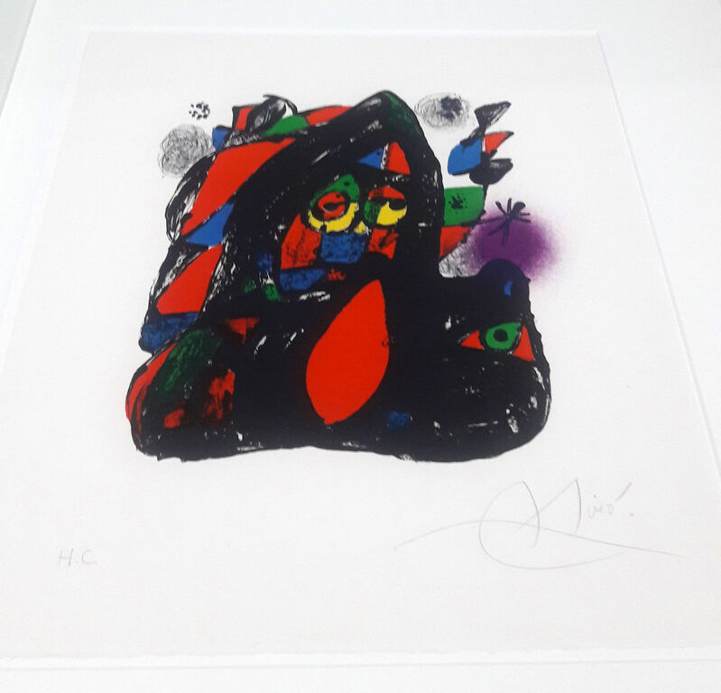 Joan Miró, ‘from Joan Miró lithographs IV, 1981, plate A (M. 1255, C. 249)’, 1981, Print, Lithograph in colours on Velin d’Arches paper with full sheet and wide margins, on its portfolio, Invertirenarte.es