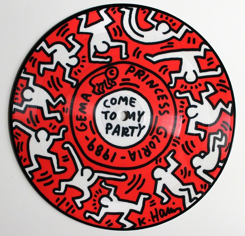 Keith Haring, ‘The Prince von Thurn und Taxis Invitation’, 1989, Print, Vinyl record and cover, EHC Fine Art Gallery Auction
