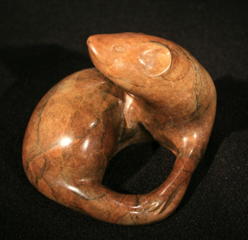 Tony Angell, ‘Coiled Form Ermine’, 2008, Sculpture, Bronze, Foster/White Gallery