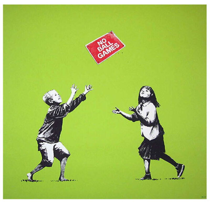 Banksy, ‘No Ball Games (Green)’, 2009, Print, Screen print on paper, Four Corners