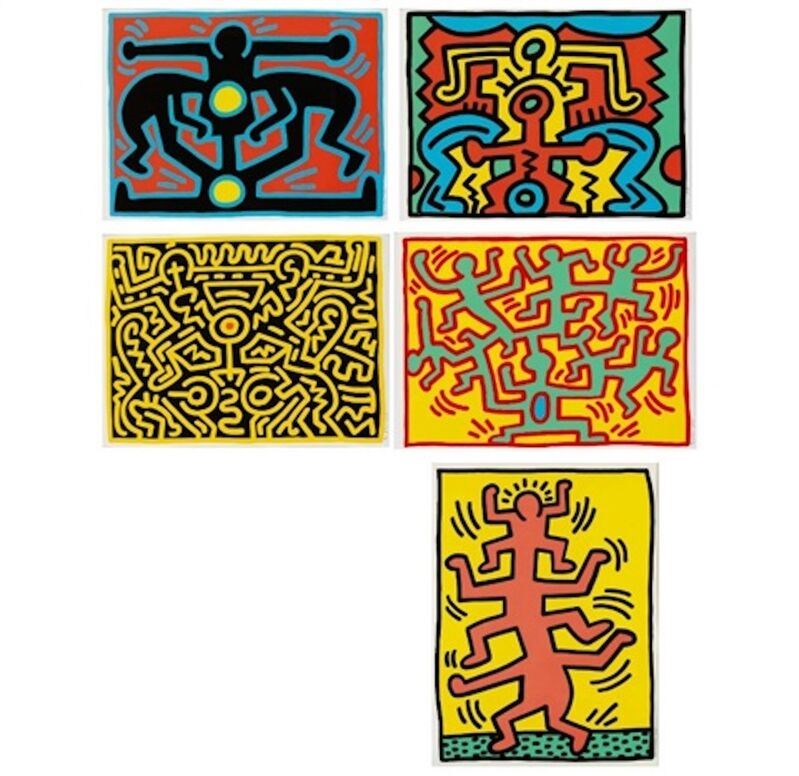 Keith Haring, ‘Growing Series I-V, 1988’, 1988, Print, Prints and multiples, Revolver Gallery