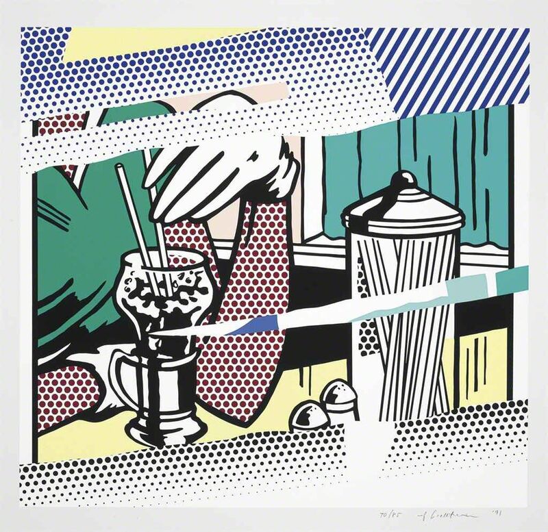 Roy Lichtenstein, ‘Reflections on Soda Fountain  ’, 1991, Print, Screenprint on Rives BFK Paper, Fine Art Mia