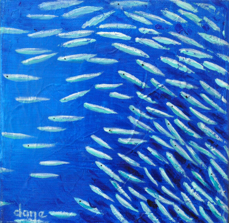 Dany Soyer, ‘Little Silver Fish’, 2020, Painting, Acrylic on canvas, Galerie Arnaud