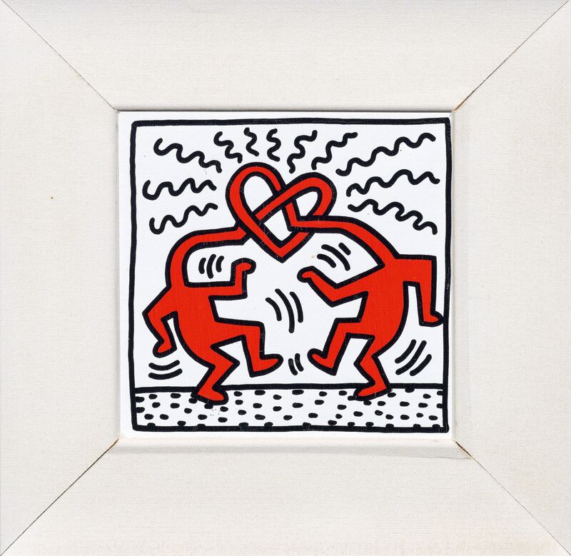 Keith Haring, ‘Untitled’, 1989, Print, Colour Screenprint on Canvas, Koller Auctions