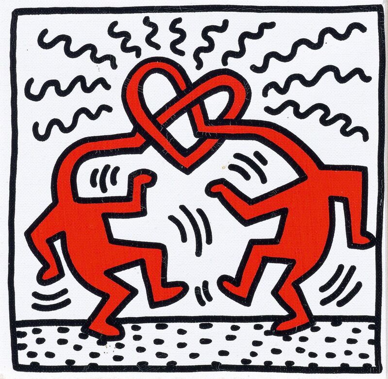 Keith Haring, ‘Untitled’, 1989, Print, Colour Screenprint on Canvas, Koller Auctions