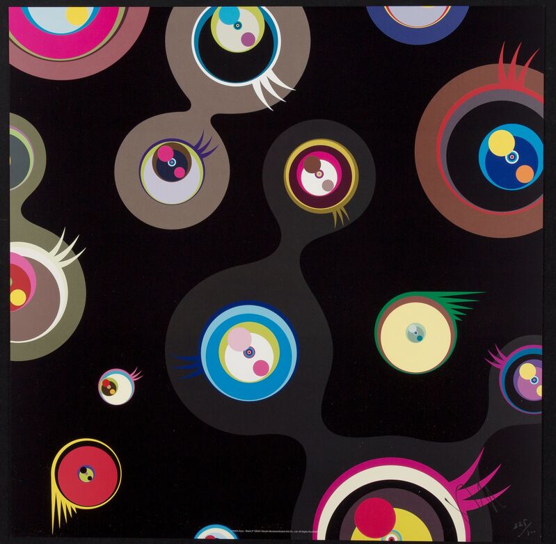 Takashi Murakami, ‘Jellyfish Eyes - Black 2’, 2004, Print, Offset lithograph in colors on satin wove paper, Heritage Auctions