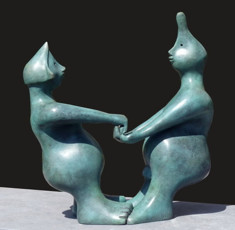 Le maghien, ‘Couple’, 2016, Sculpture, Bronze, Art Center Horus