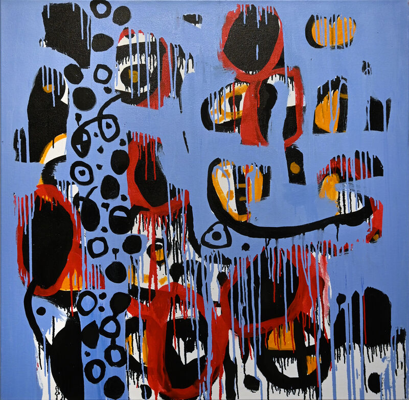 Danny Simmons, ‘Wat In Da Blu Blazes’, 2020, Painting, Oil on canvas, InLiquid