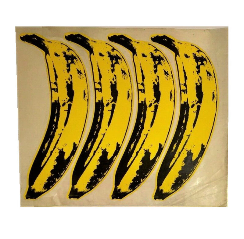 Andy Warhol, ‘SET OF 4- "The Velvet Underground Banana Stickers", Original Unpeeled Banana Stickers Designed by Warhol for the  Debut Album "The Velvet Underground & Andy Warhol", Extremely RARE’, 1967, Ephemera or Merchandise, Coated Paper, Glue, Glassine Paper, VINCE fine arts/ephemera