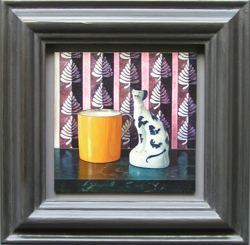 Lucy Mackenzie, ‘Yellow Cup and China Dog’, 2005, Painting, Oil on board, Nancy Hoffman Gallery