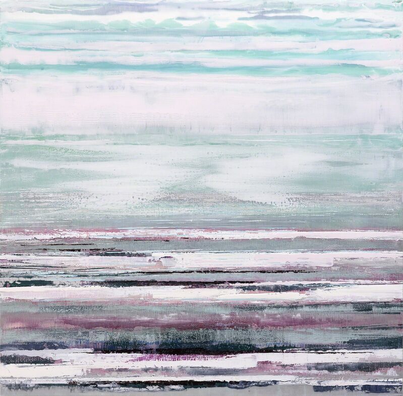 Bruno Kurz, ‘Rosé sky’, 2019, Painting, Acrylic and oil on metal, Odon Wagner Gallery