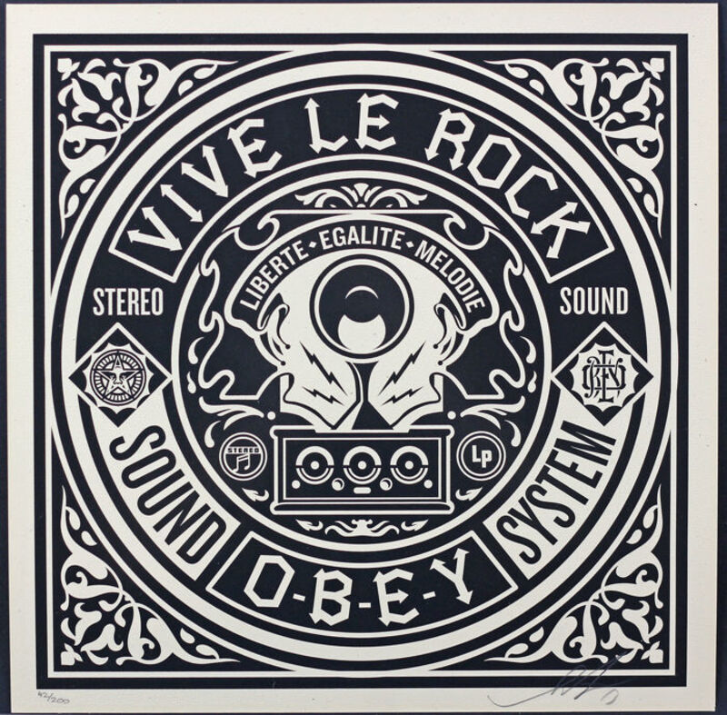Shepard Fairey, ‘Vive Le Rock’, 2012, Print, Art paper, AYNAC Gallery