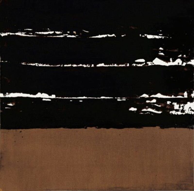 Pierre Soulages, ‘Brou de noix’, 1999, Drawing, Collage or other Work on Paper, Brou de noix on paper laid on canvas, Opera Gallery