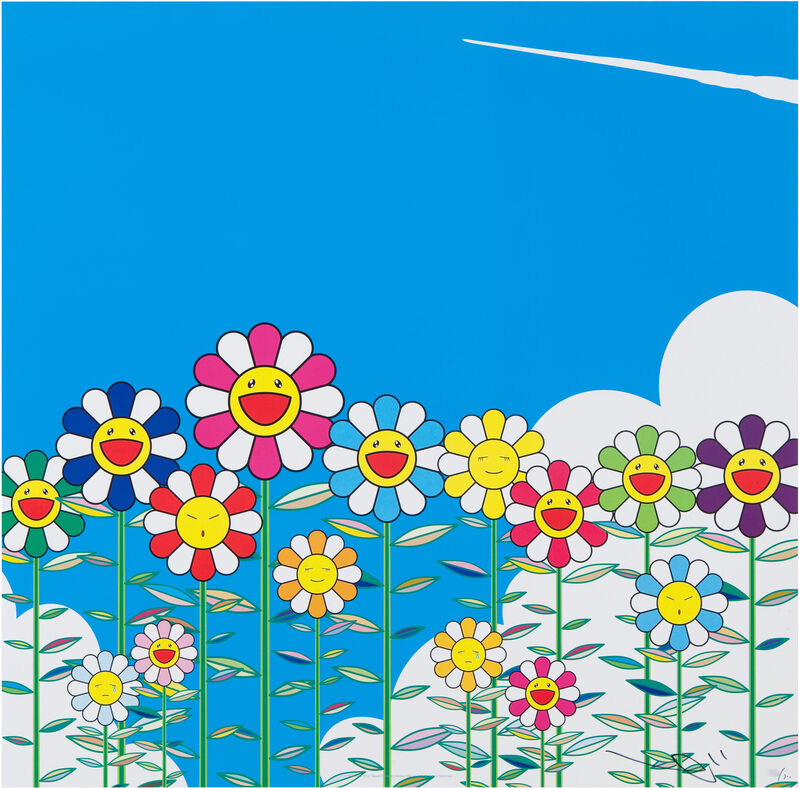 Takashi Murakami, ‘Flower’, 2002, Print, Offset lithograph in colors with cold stamp and high gloss varnishing, Lougher Contemporary
