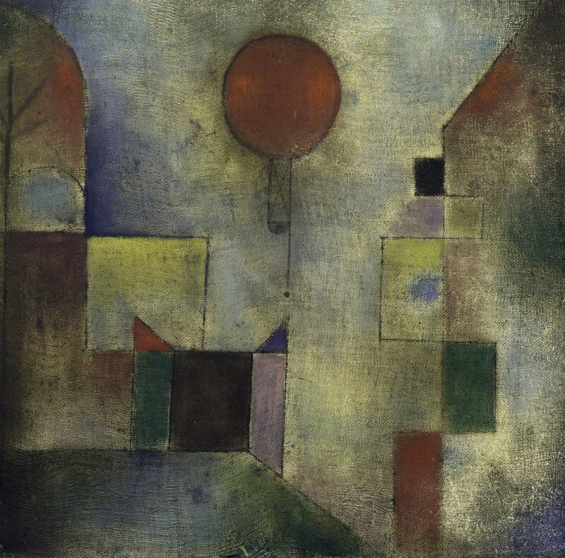 Paul Klee, ‘Red Balloon (Roter Ballon)’, 1922, Painting, Oil (and oil transfer drawing?) on chalk-primed gauze, mounted on board,, Guggenheim Museum
