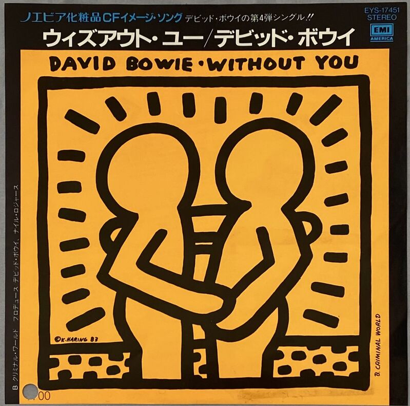 Keith Haring, ‘Keith Haring David Bowie Vinyl Record Art ’, 1983, Mixed Media, Offset lithograph on record album cover, Lot 180