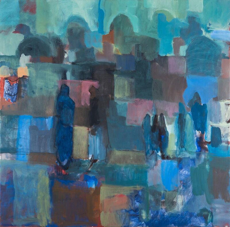 Adel Al-Khalaf, ‘Talk of the Neighborhood’, Painting, Acrylic on Canvas, Contemporary Art Platform Kuwait