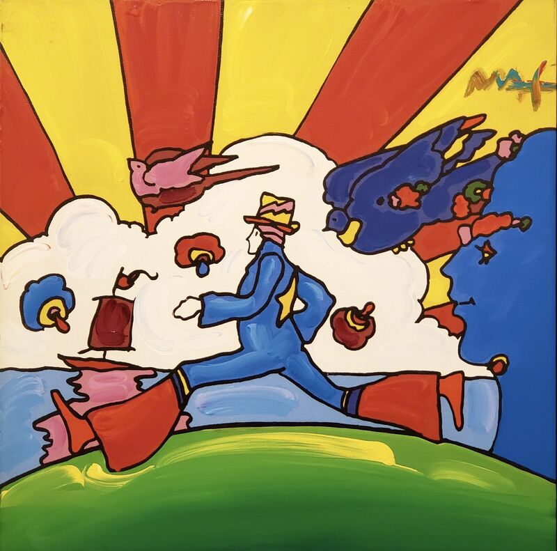 Peter Max, ‘Cosmic Runner ’, 2011, Painting, Original acrylic on canvas, Off The Wall Gallery