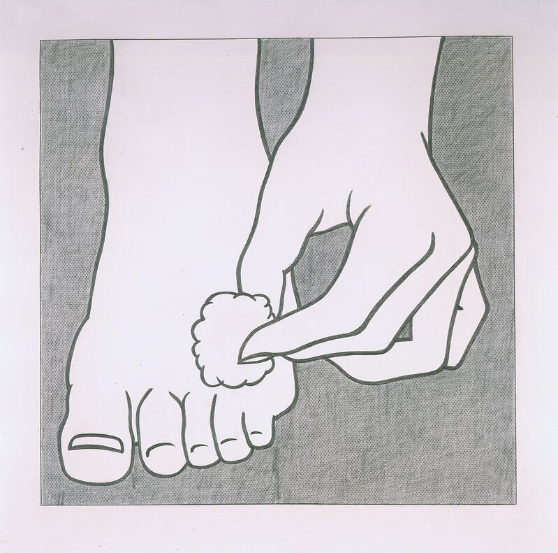 Roy Lichtenstein, ‘Foot Medication’, 1962, Drawing, Collage or other Work on Paper, Frottage and graphite pencil, Hammer Museum 