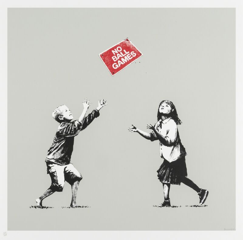 Banksy, ‘No Ball Games (Grey)’, 2009, Print, Screenprint in colours on wove paper, Forum Auctions