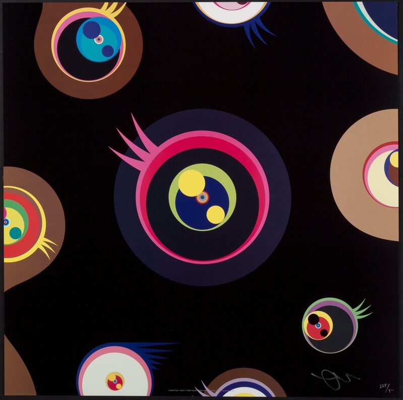 Takashi Murakami, ‘Jellyfish Eyes - Black 1’, 2004, Print, Offset lithograph in colors on satin wove paper, Heritage Auctions