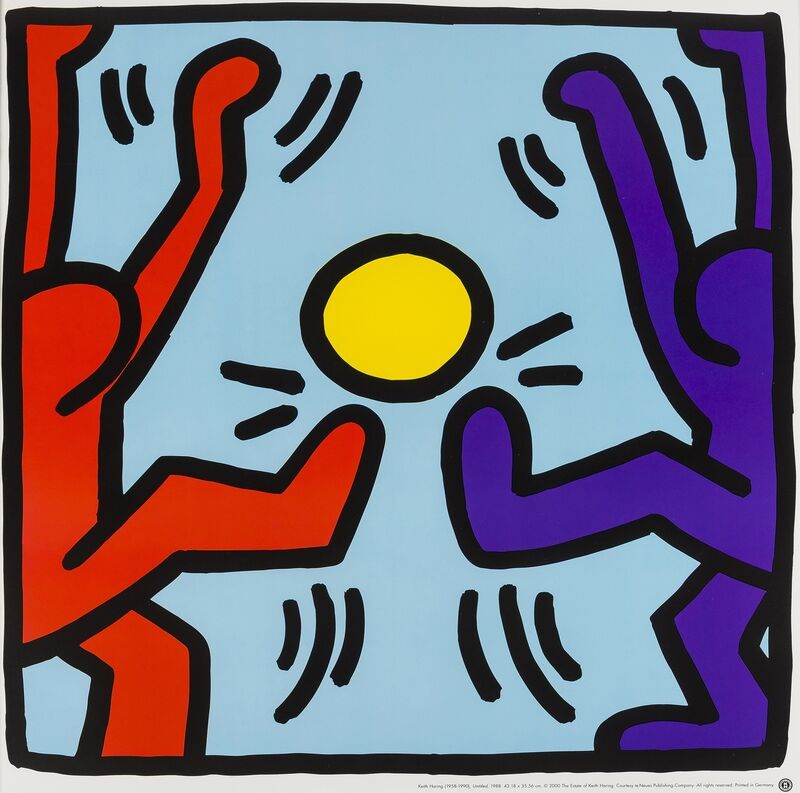 Keith Haring, ‘Untitled (Playing People)’, 1987/2000, Ephemera or Merchandise, Offset lithographic poster printed in colours, Forum Auctions