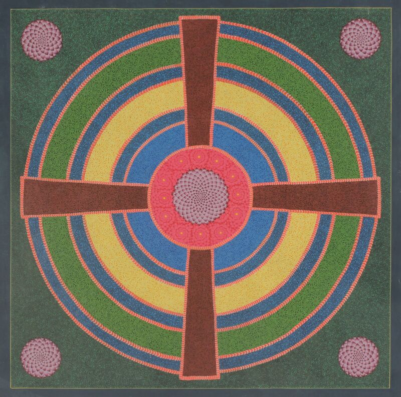 Alexander Gorlizki, ‘Lotus Mandala’, 2018, Drawing, Collage or other Work on Paper, Pigment on paper, Berggruen Gallery