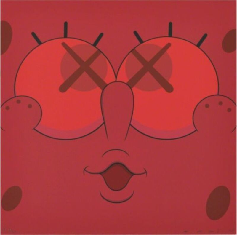 KAWS, ‘Kawsbob Red,’, 2011, Print, Screenprint, HOFA Gallery (House of Fine Art)