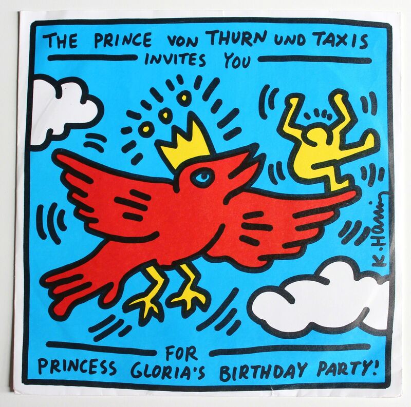 Keith Haring, ‘The Prince von Thurn und Taxis Invitation’, 1989, Print, Vinyl record and cover, EHC Fine Art Gallery Auction