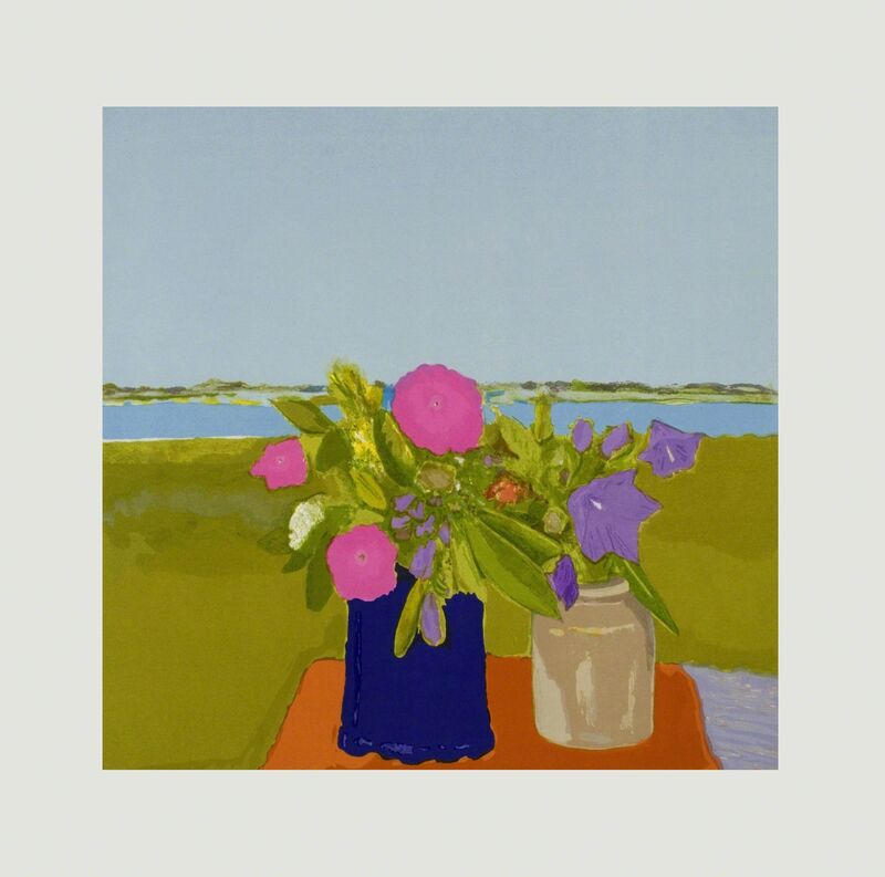 Jane Freilicher, ‘Light Blue Above’, 2010, Print, Color lithograph, Jungle Press