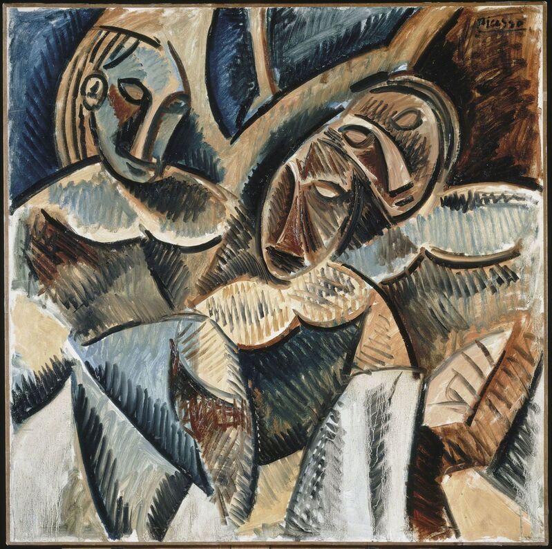 Pablo Picasso, ‘Trois figures sous un arbre (Three figures under a tree)’, Winter 1907-1908, Painting, Oil on canvas, Musée Picasso Paris