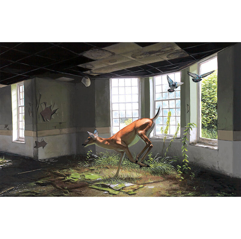 Josh Keyes, ‘"Faun In The Afternoon"’, 2016, Print, Giclee On 290 gsm Natural White Paper, New Union Gallery
