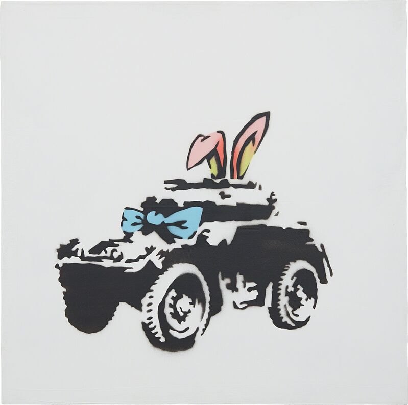 Banksy, ‘Armoured Car’, 2002, Mixed Media, Stencil spray paint and acrylic on canvas, Phillips
