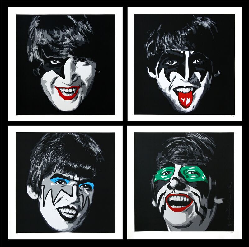 Mr. Brainwash, ‘Kiss The Beatles (Matching Print Set)’, 2010, Print, Limited edition serigraph on paper, Addicted Art Gallery