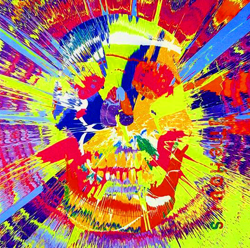 Damien Hirst, ‘Rare original Damien Hirst vinyl record art (Damien Hirst skull art)’, 2009, Print, Offset lithograph on vinyl record jacket, Lot 180