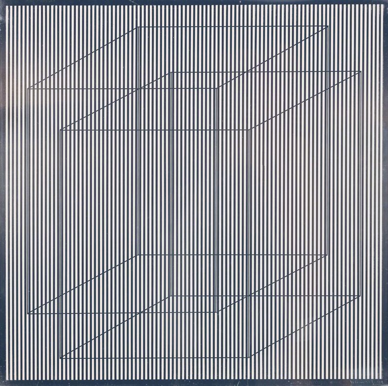 Julian Stanczak, ‘Superimposed in White’, 1972, Painting, Oil on aluminum, Doyle
