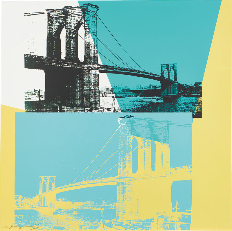 Andy Warhol, ‘Brooklyn Bridge (F. & S. 290)’, 1983, Print, Unique screenprint in colors, on Lenox Museum Board, the full sheet., Phillips