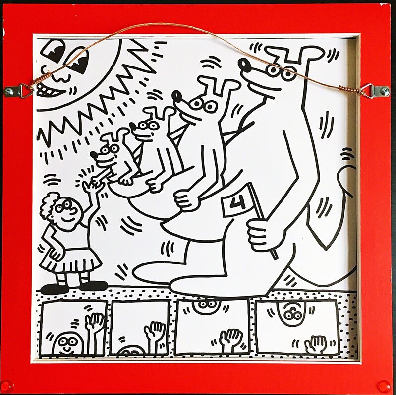 Keith Haring, ‘Coloring Book (Two Plates)’, 1986, Print, Two Offset Lithographs on one two sided sheet from Haring's Limited Edition Coloring Book. Framed., Alpha 137 Gallery