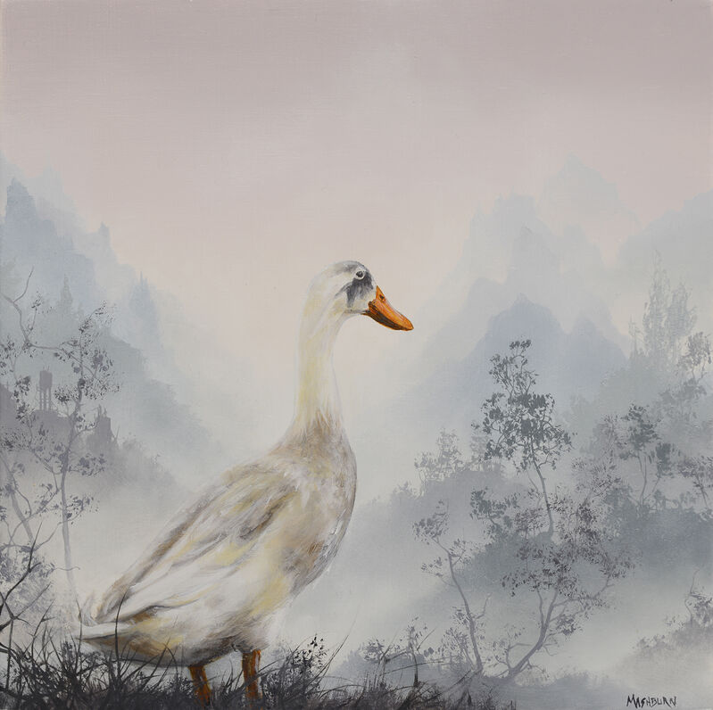 Brian Mashburn, ‘White Duck’, 2020, Painting, Oil on panel, Abend Gallery
