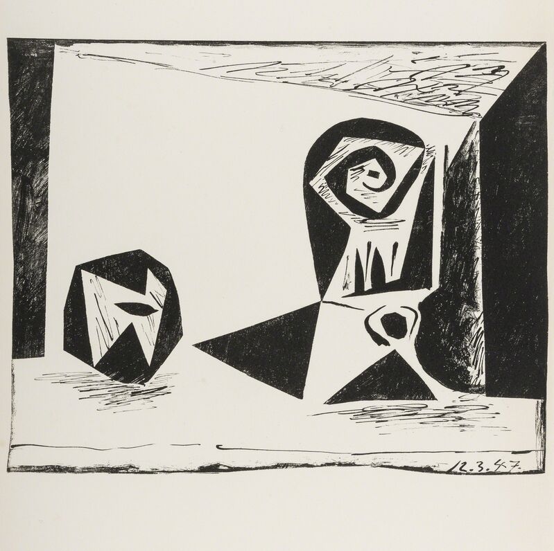 Pablo Picasso, ‘Composition au verre a pied (Bloch 431; Mourlot 77)’, 1947, Print, Lithograph on wove paper, Forum Auctions