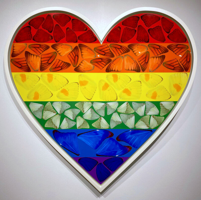 Damien Hirst, ‘Butterfly Heart’, 2020, Print, Laminated gicleé print on aluminium composite panel., The Drang Gallery