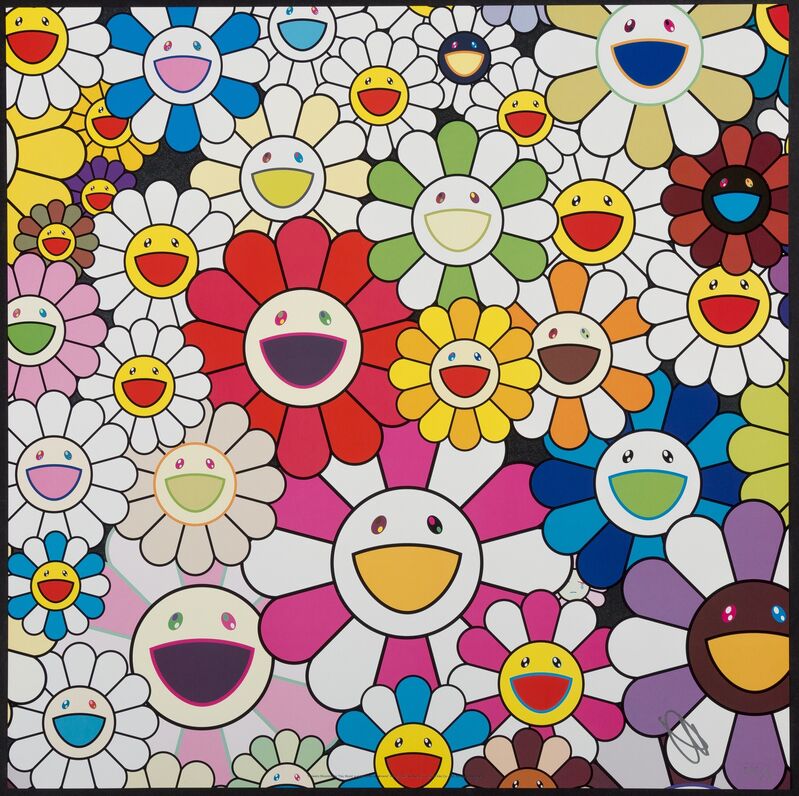 Takashi Murakami, ‘Flowers Blooming in This World and the Land of Nirvana’, 2013, Print, Offset lithograph in colors on satin wove paper, Heritage Auctions